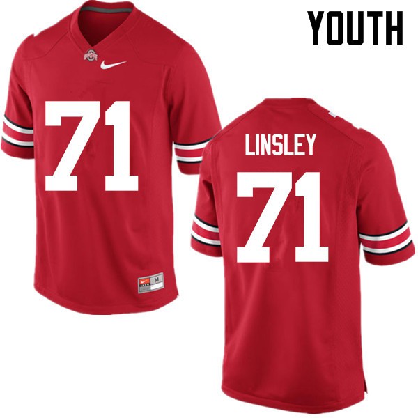 Ohio State Buckeyes #71 Corey Linsley Youth College Jersey Red OSU36301